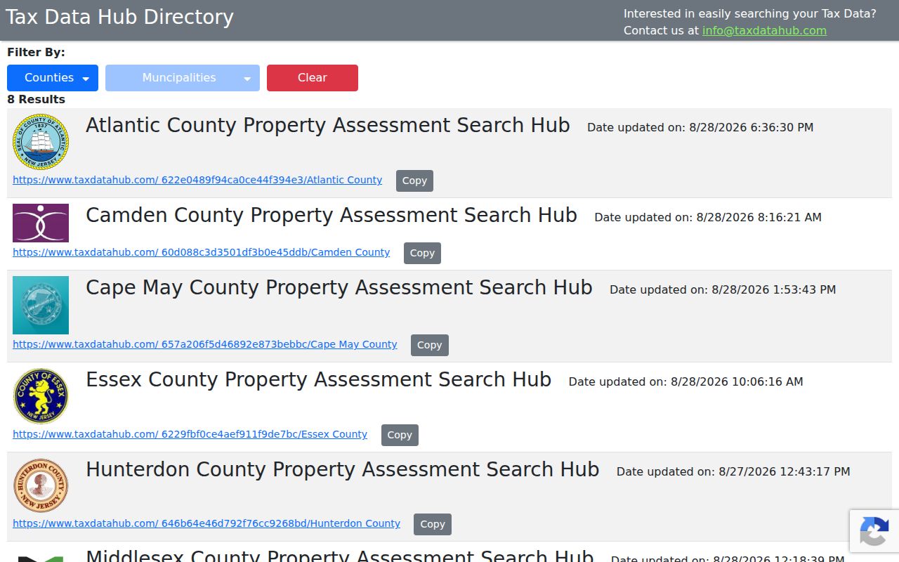 Atlantic City residents directory property and tax search
